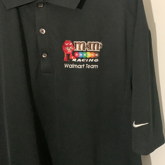 Nike Golf Polo Men’s Large M&Ms Racing Walmart Team Black - Picture 2 of 5